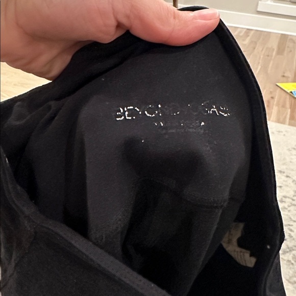 Beyond Yoga Black Leggings with Blue Stripes - Picture 5 of 8